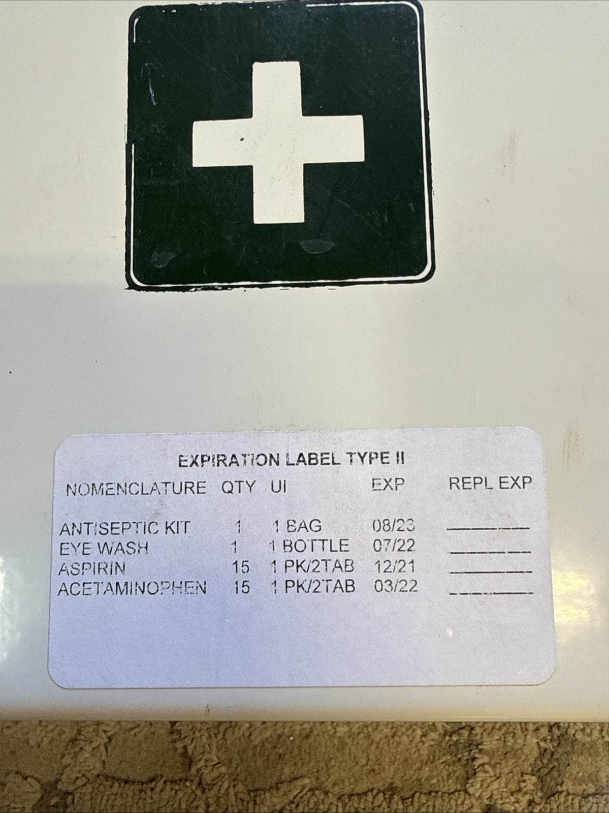 Rare! NOS USFS Type II First Aid Kit Forest Service Emergency Medical 08/19 FULL