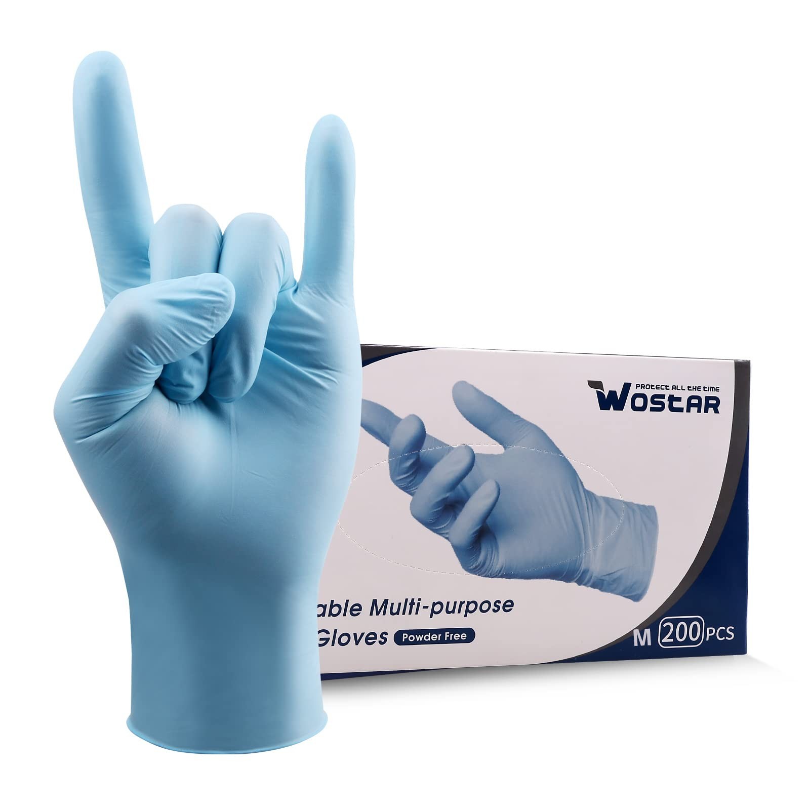 Nitrile Disposable Gloves 4mil – Powder & Latex Free, Touch Screen, Non-Sterile