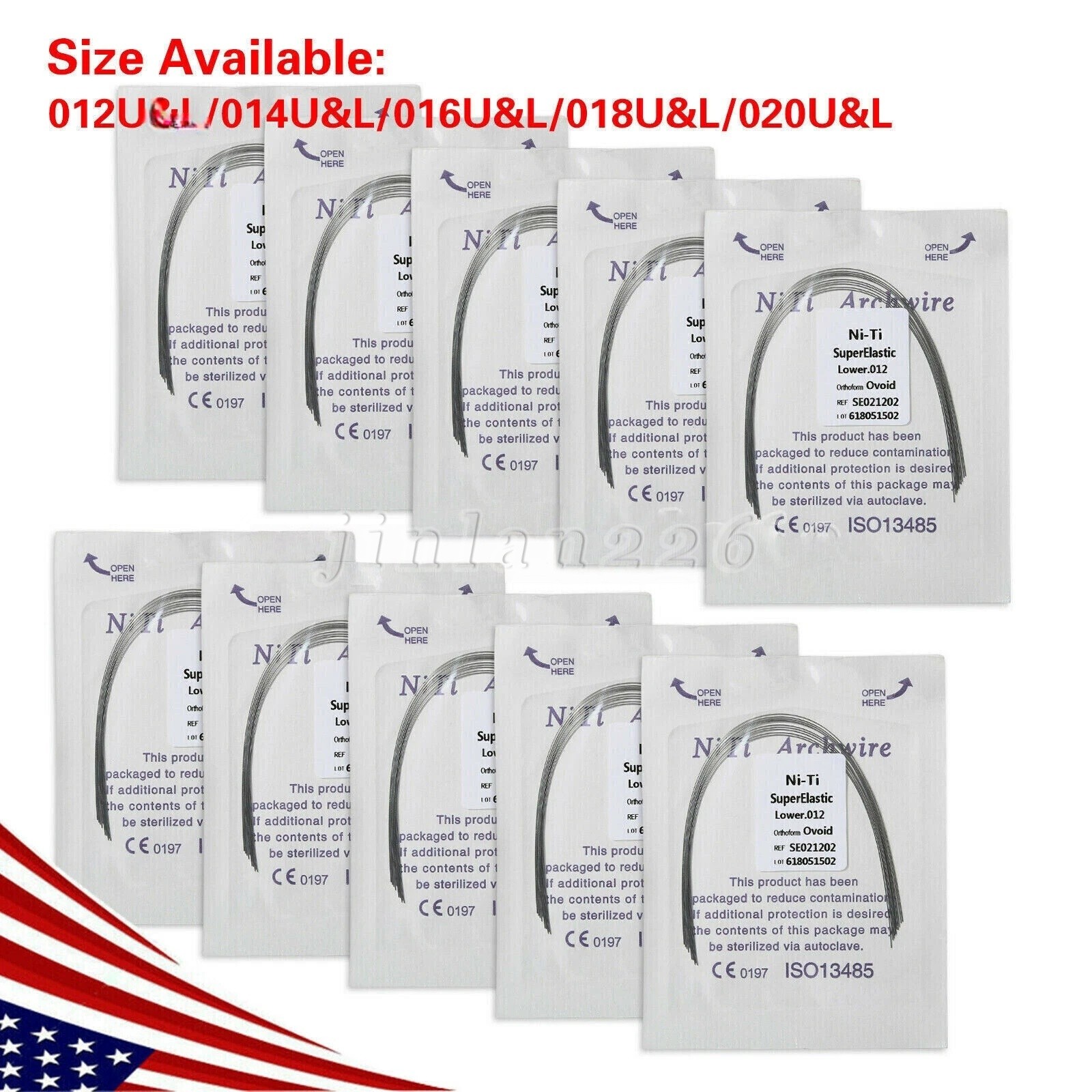 Dental Orthodontic Niti Arch Wire Super Elastic Natural Form Round