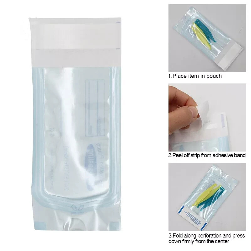 200*Self-sealing Sterilization Pouch Bags Dental Disposable Sterilizer Bag Pouch