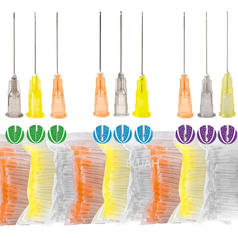 Dental Disposable Endo Irrigation Needle Syringe Tips 25GA/27G/30GA 100pcs/Pack