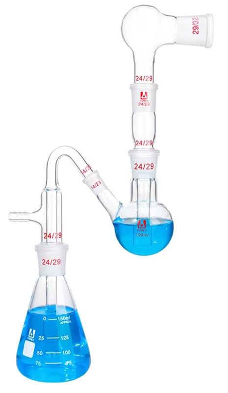 Two Stage Impinger Borosilicate Glass Aerosol Particle Testing