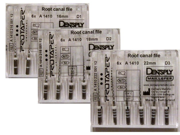 Dentsply ProTaper Universal D1 D2 D3 Rotary File Assorted 18 Files DENTAL