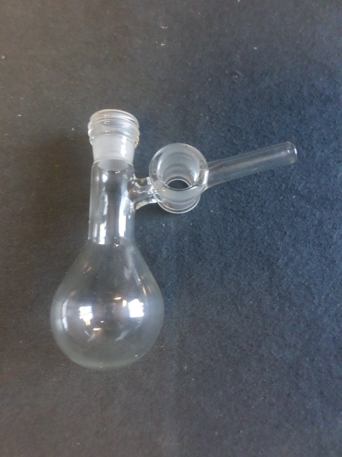 Sigma Aldrich Glass Solvent Storage Flask w/ Sidearm 25mL 14/20 Rodaviss Schlenk