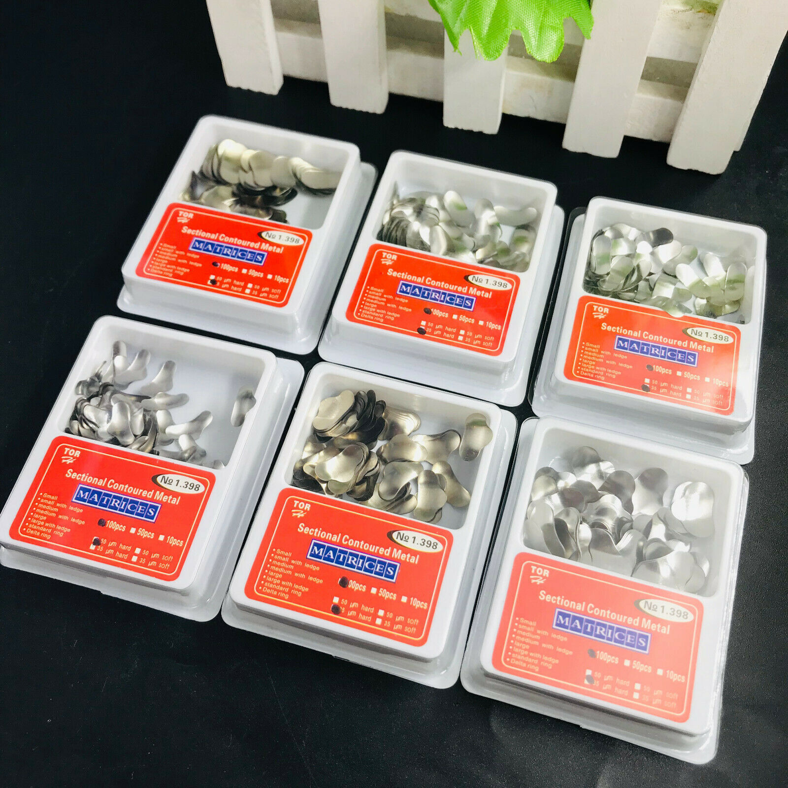 Dental Sectional Contoured Matrices Refills Matrix Bands L/M/S Upper/Lower Ring