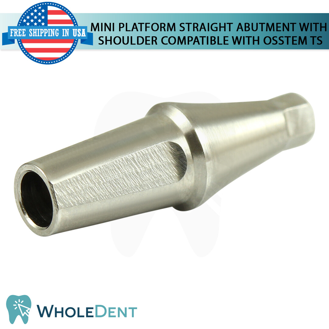 1X Mini Straight Abutment With Shoulder Titanium Dental Osstem® TS Compatible
