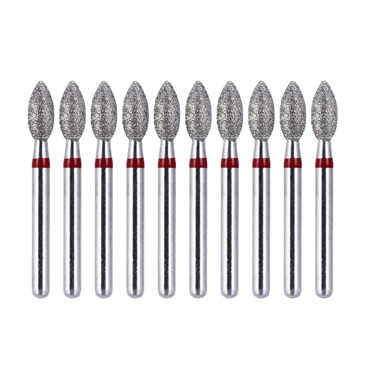 10Pcs Dental FG Diamond Burs Football #368-023F Fine Red DEFEND Friction Grip