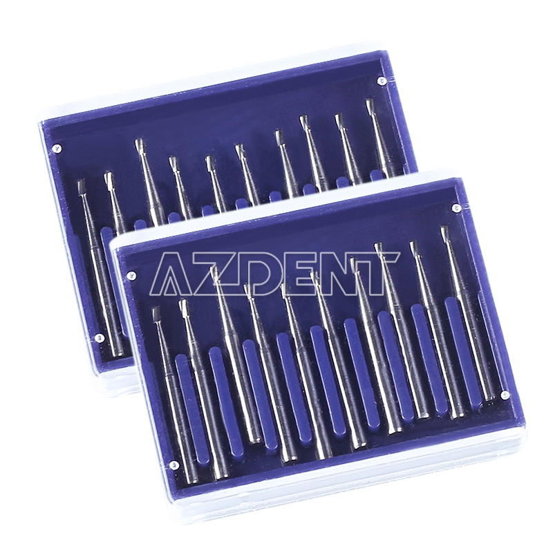 Dental Burs Tungsten Steel Carbide FG Burs Fit High Speed Handpiece 10Pcs/Kit