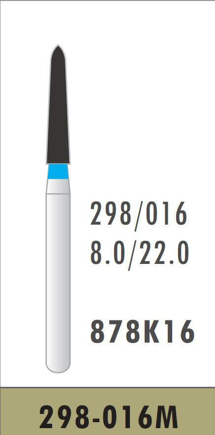 Diamond Bur Torpedo/SO Shank 22mm 298-016M Medium Grit 878K16 BOMAOER