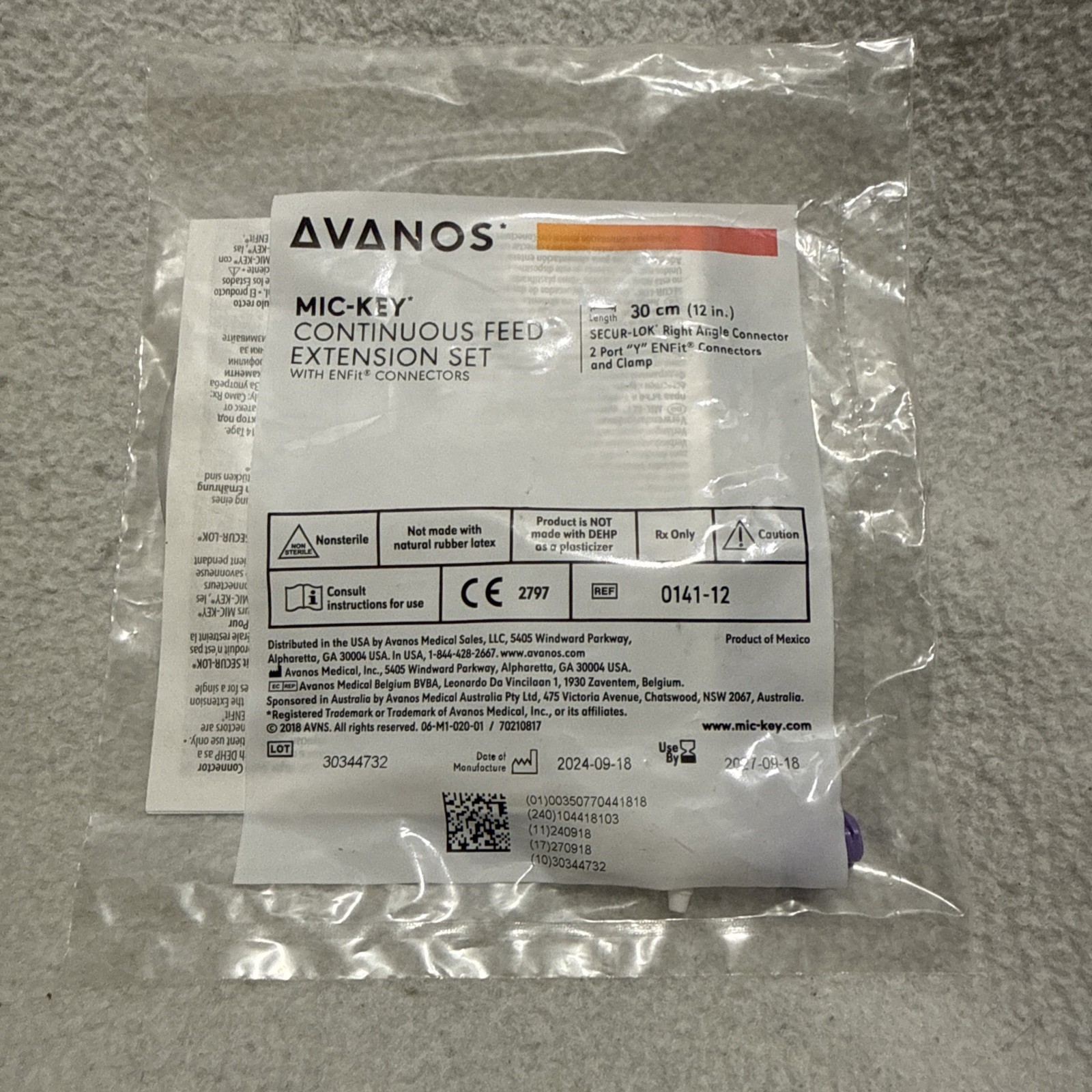 Avanos 30cm Continuous Feed Tube