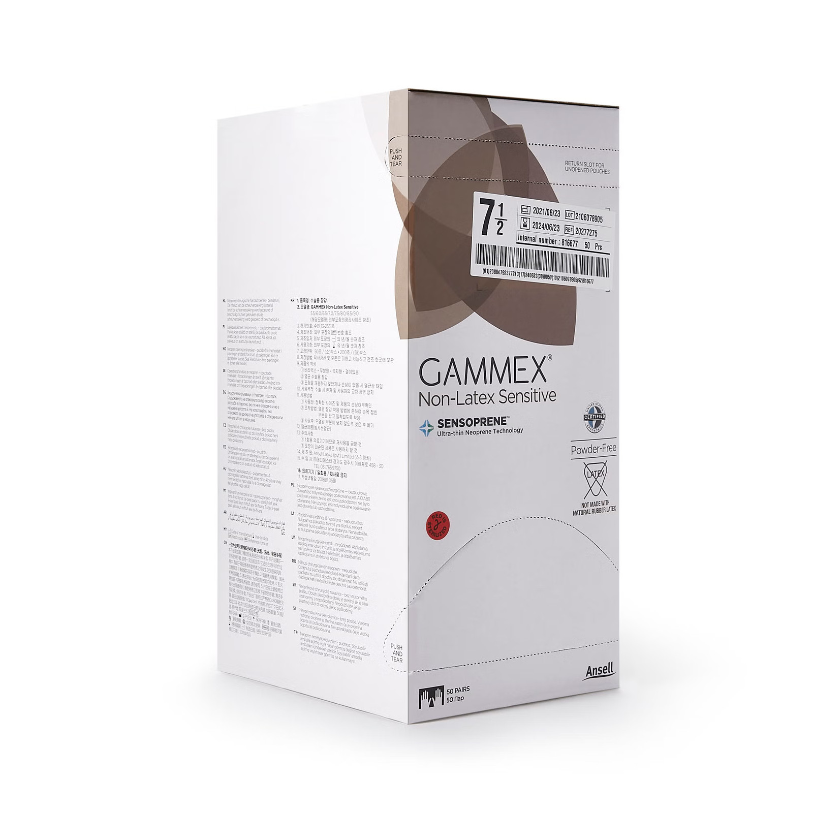 GAMMEX Non-Latex Sensitive Polychloroprene Surgical Glove – 50 per Box
