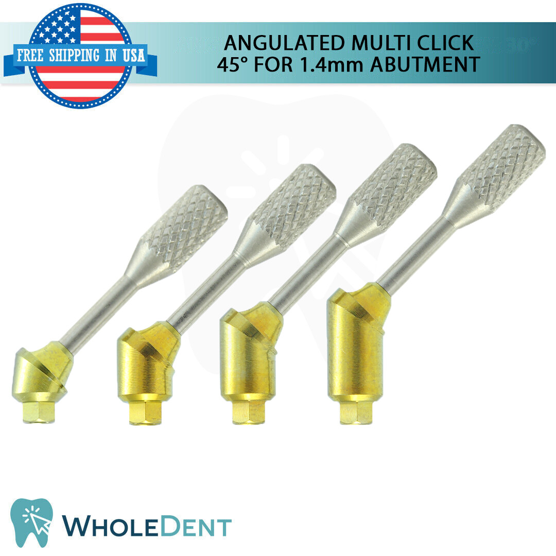 1X Angulated Multi Unit 45° 1.4mm Abutment Attachment Internal Hex 2.42mm