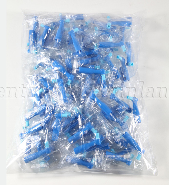 100pcs Dental Disposable Pro Angle Prophy Angles Cup Blue Color New 105°