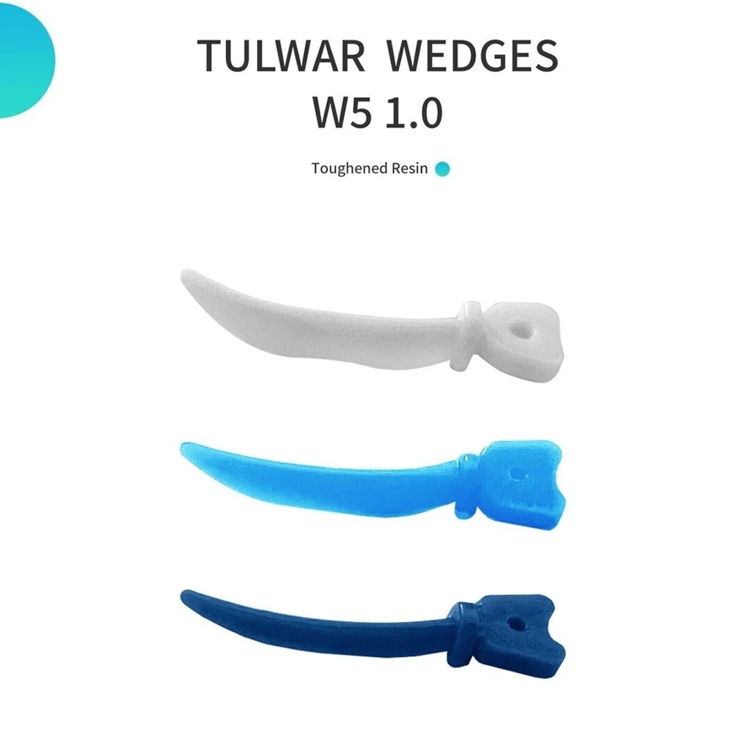 120Pcs Dental Disposable Plastic Refill Wedges Tulwar Wedge With Circular Hole