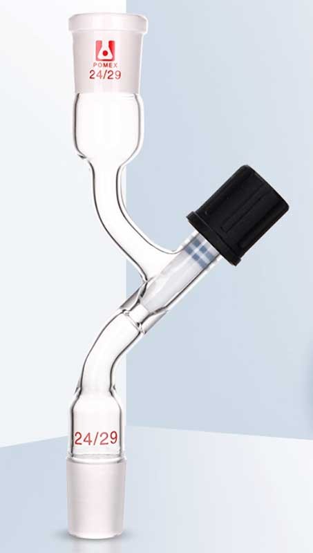 High Vacuum Solvent Transfer Joint Borosilicate Glass Valve 14/20 19/26 24/29