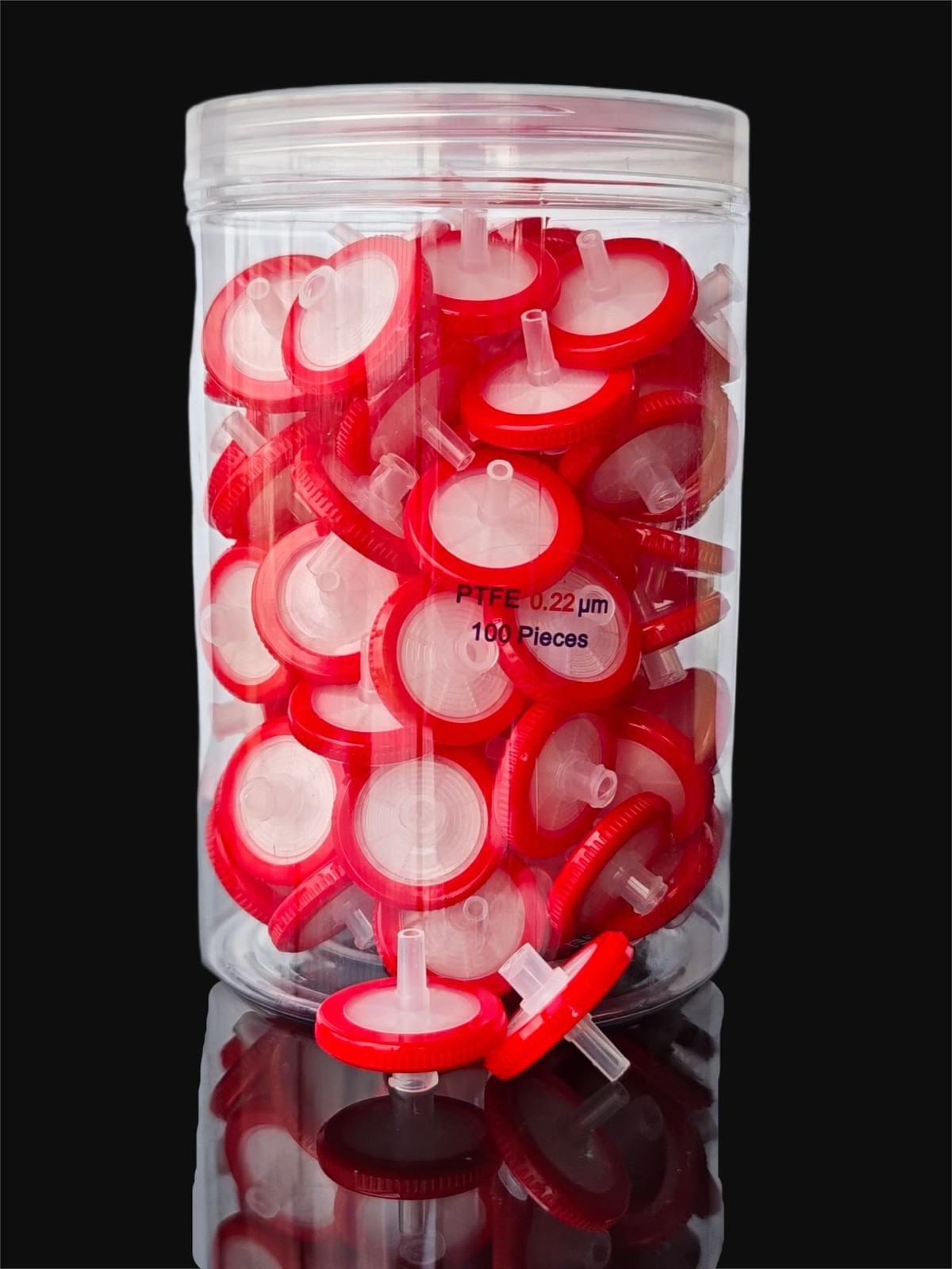 Syringe Filters Hydrophobic PTFE Membrane 400PCS, 0.22um PTFE-25mm-0.22um