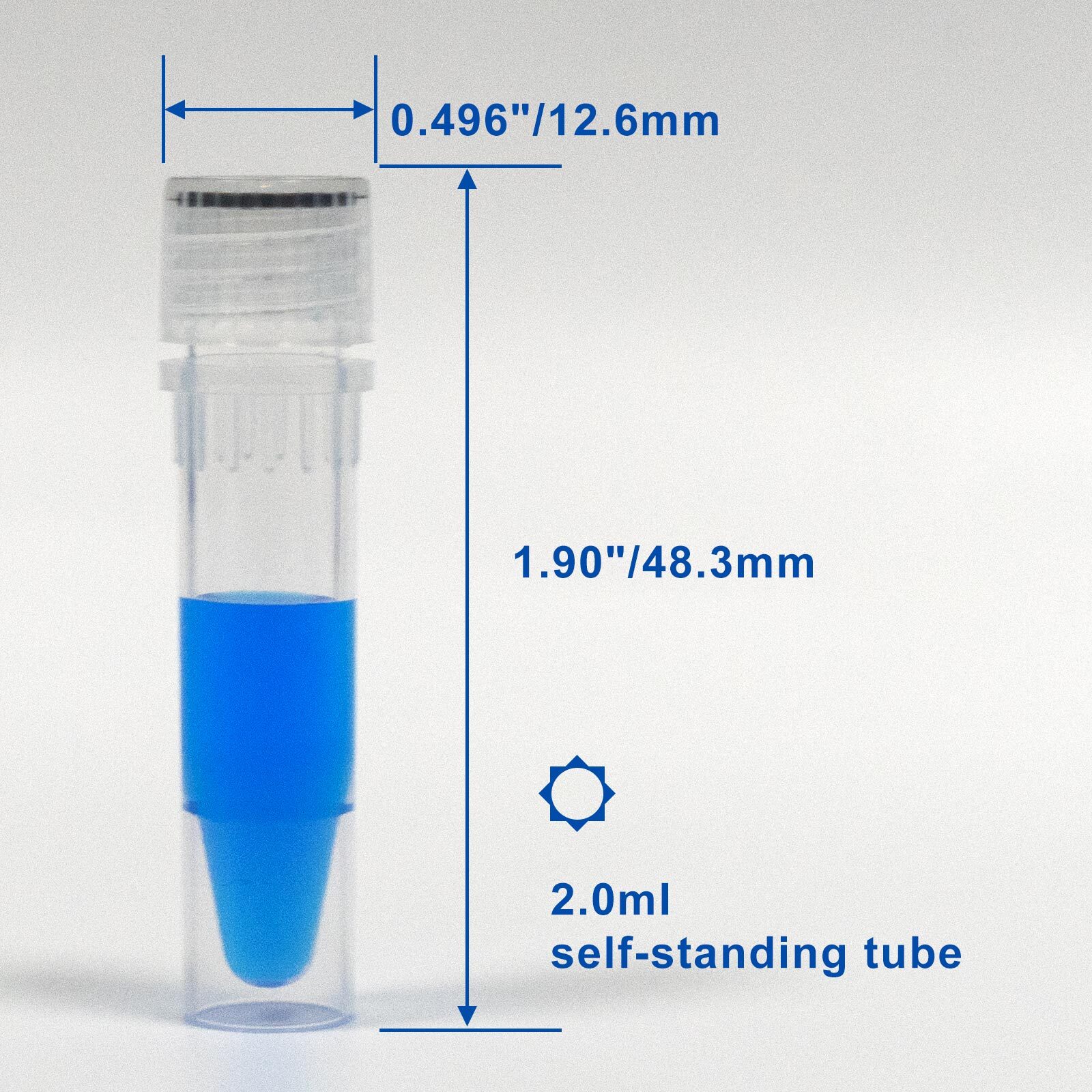 Biologix 1.5ML Cryogenic Vials, External, Sterile, 50/Bag, 500/Pack, 2000/Case