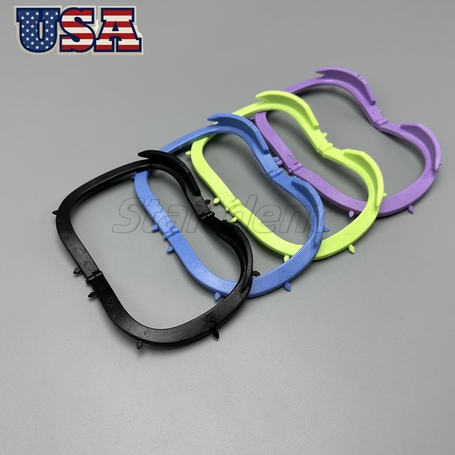 Dental Foldable Frame Plastic Rubber Dam Sheets Bracket for Dental Operation MIX