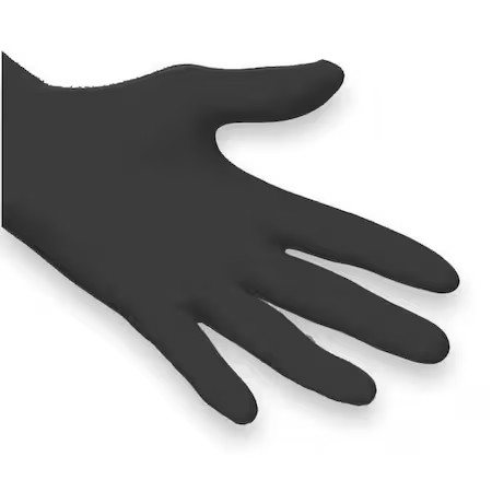 Ansell N644 Microflex Onyx Nitrile Exam Gloves, Textured Fingertips, 3.5 Mil,