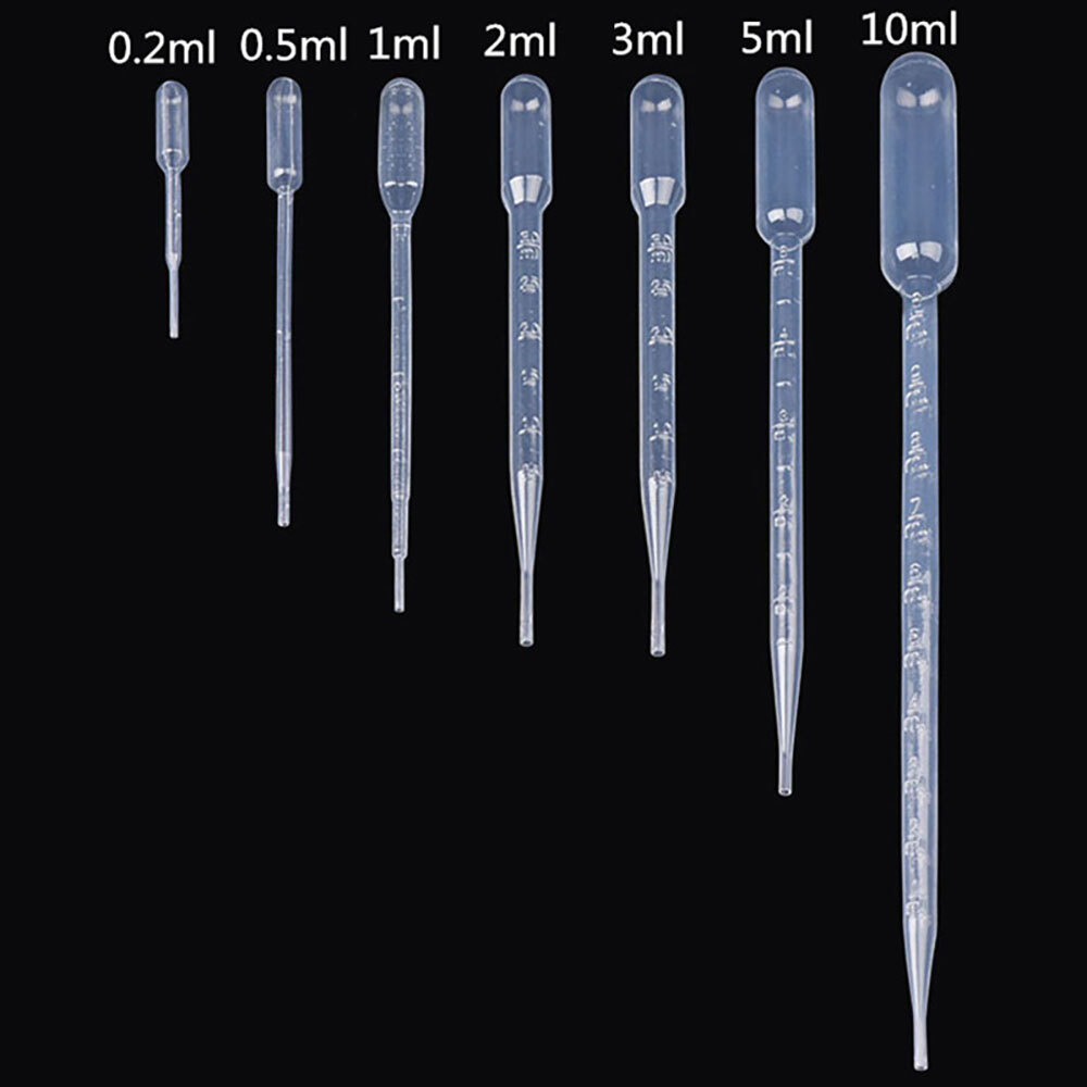 Disposable 1/2/3/5ml Eye Dropper Set Transfer Lab Graduated Pipettes 200/400Pcs