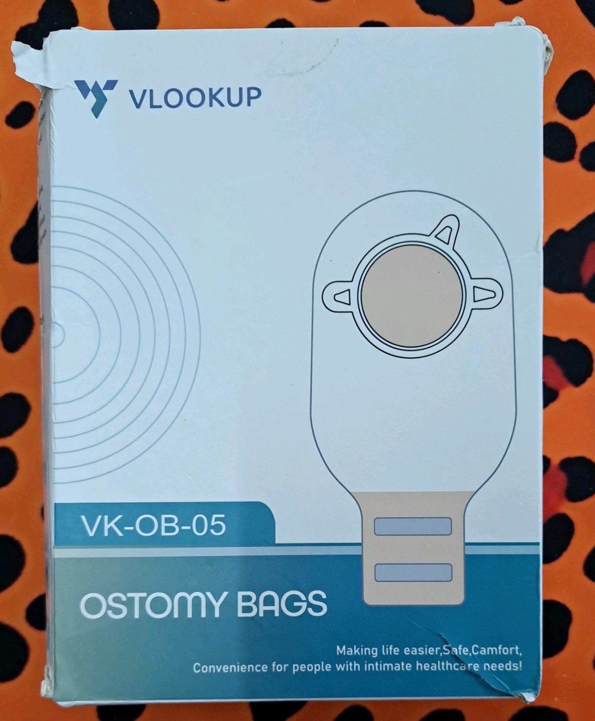 VLOOKUP Ostomy Bags VK-OB-05 Lot of 25 total opened box sealed packs of 5/pack