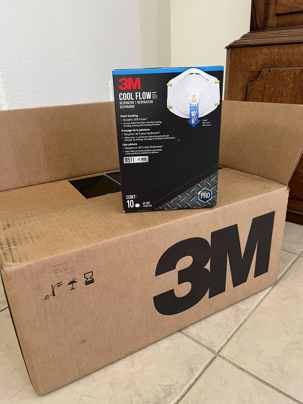 3M 8511 N95 Particulate Respirator Mask PPE – Case of 8 Boxes (10ct) – 80 Total