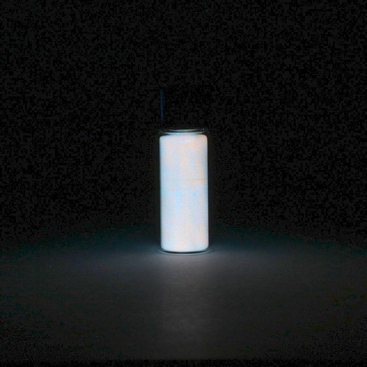 White europium phosphorescent glow in the dark powder – chemistry sample
