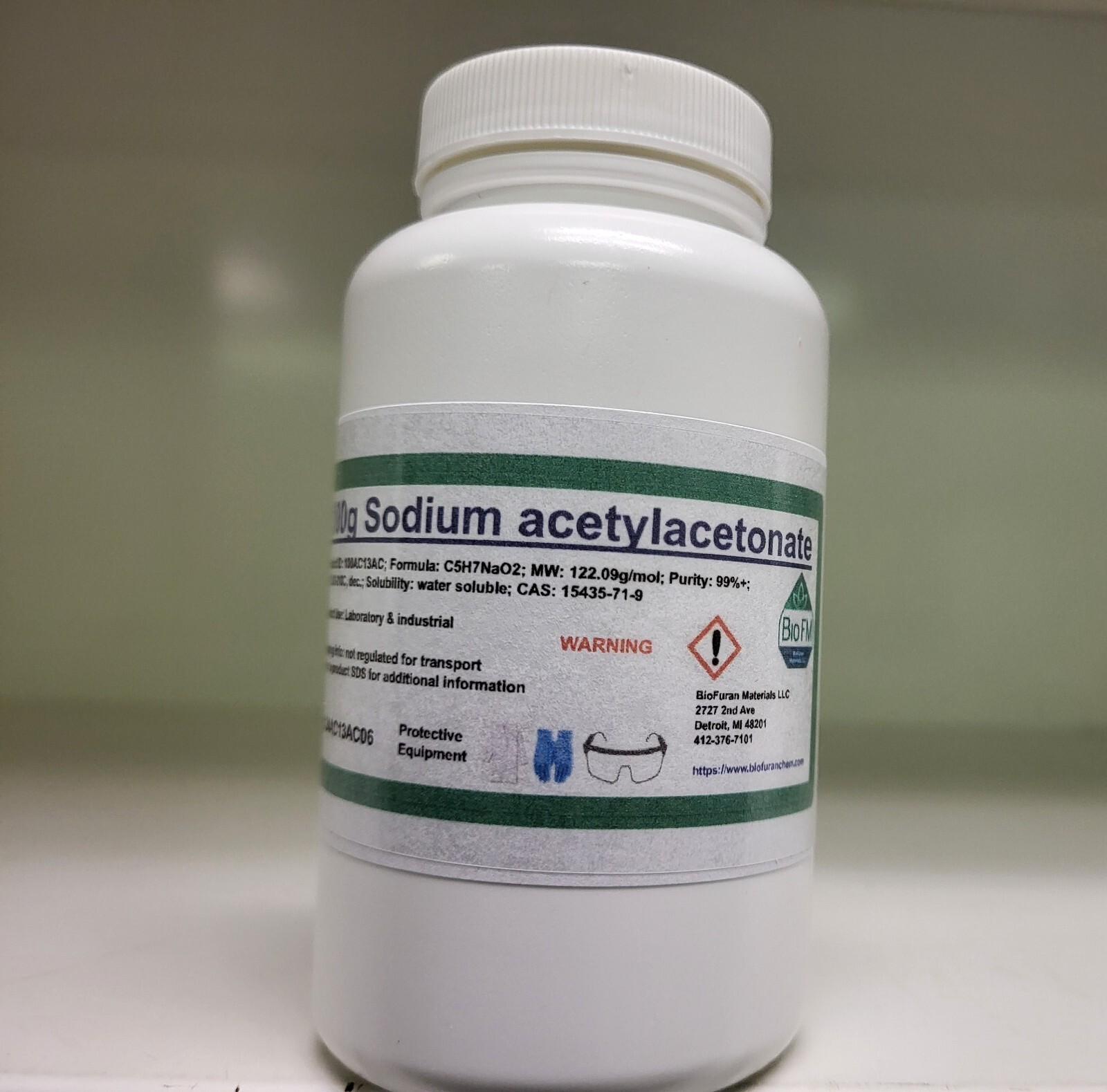 500g Sodium acetylacetonate (CAS 15435-71-9)