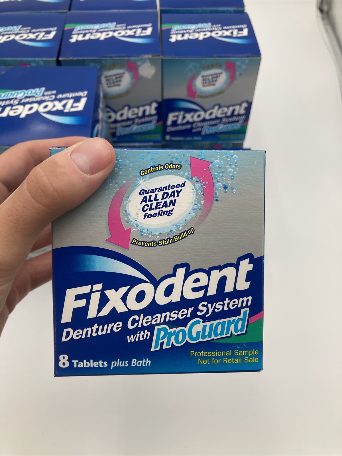 Lot of 22 Fixodent Denture Cleanser System with ProGuard w 8 Tablets & Bath New