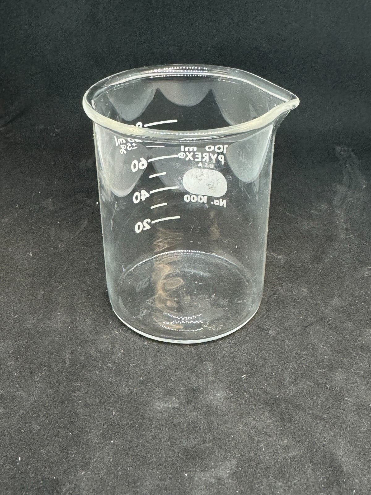 set CORNING PYREX Glass crystalizing dish 80 x 40 & Beaker 100 ML 3140 -J119