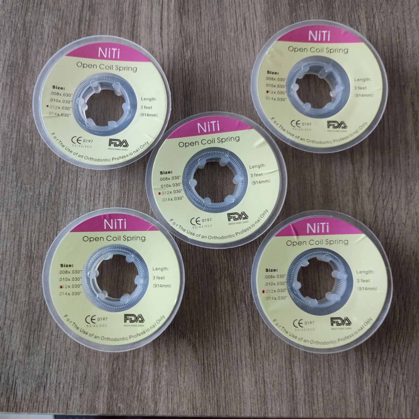 Dental Open Niti Coil Spring 012*030 Orthodontics 3 Feet 914mm