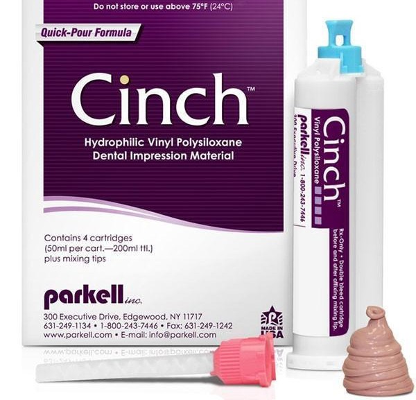 Parkell S453S Cinch Medium Body Fast Set VPS Bite Registration Split 4/Pk