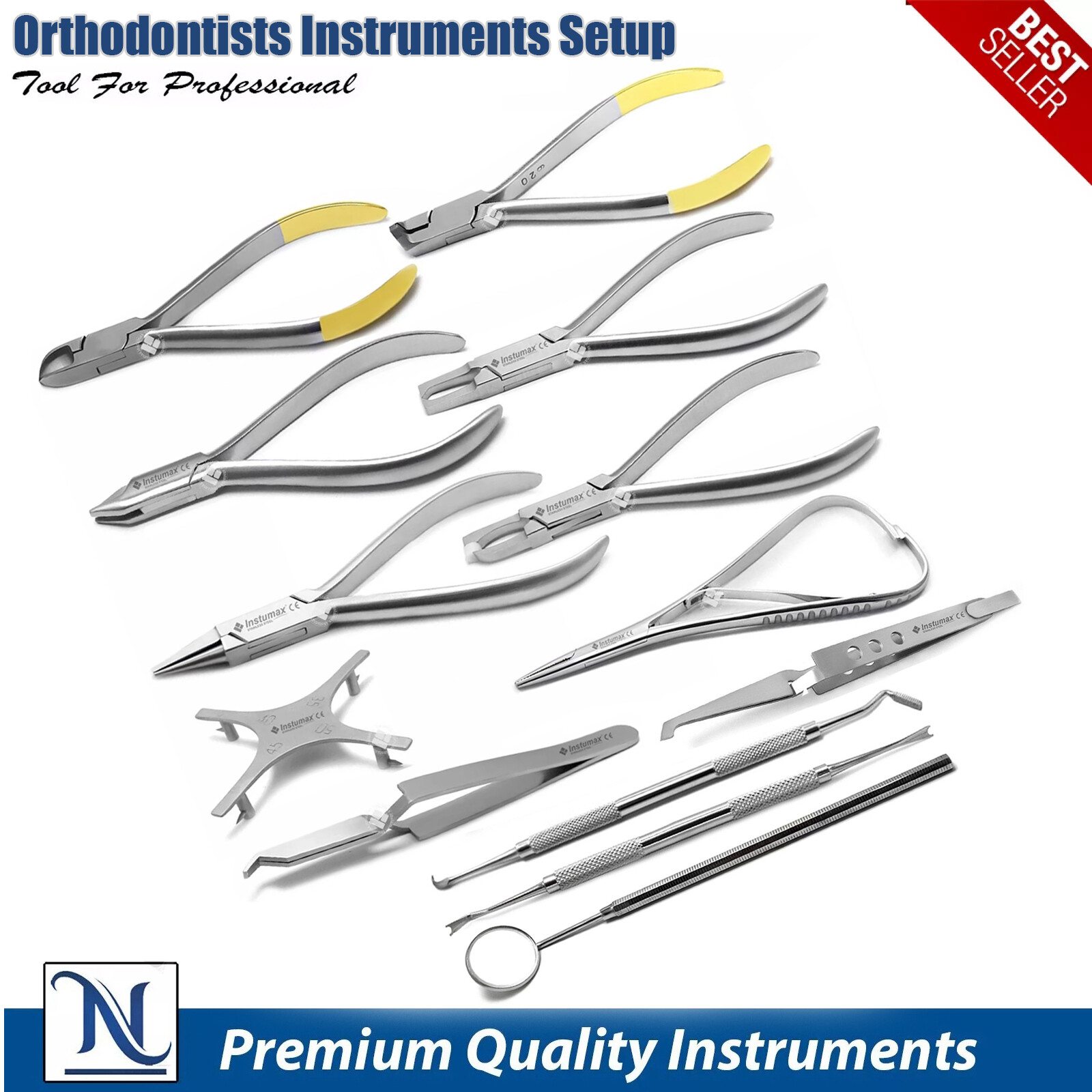Dental Orthodontics Laboratory Instruments Pliers Cutters Forceps Tweezers Setup