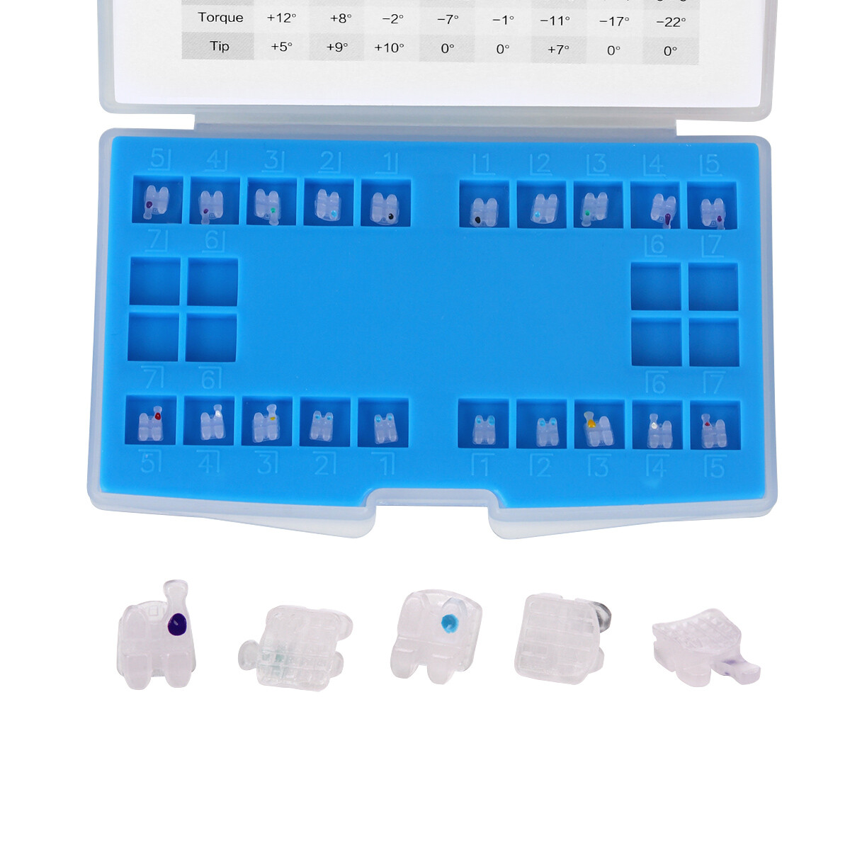 Dental Ortho Self-ligating ceramic Bracket Brace Roth/MBT 0.018/.022 Hooks 3-4-5