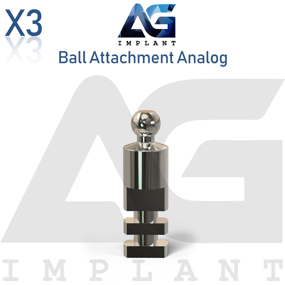 3 Ball Attachment Analog Platform Titanium 15.1mm Laboratory Tool