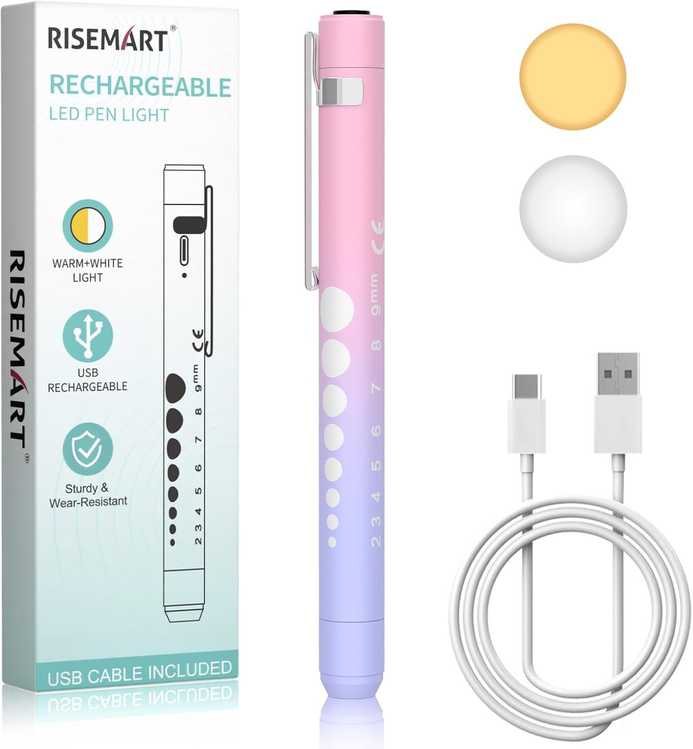Rechargeable Pen Light for Nurses and Doctors – LED Medical Penlight with USB…