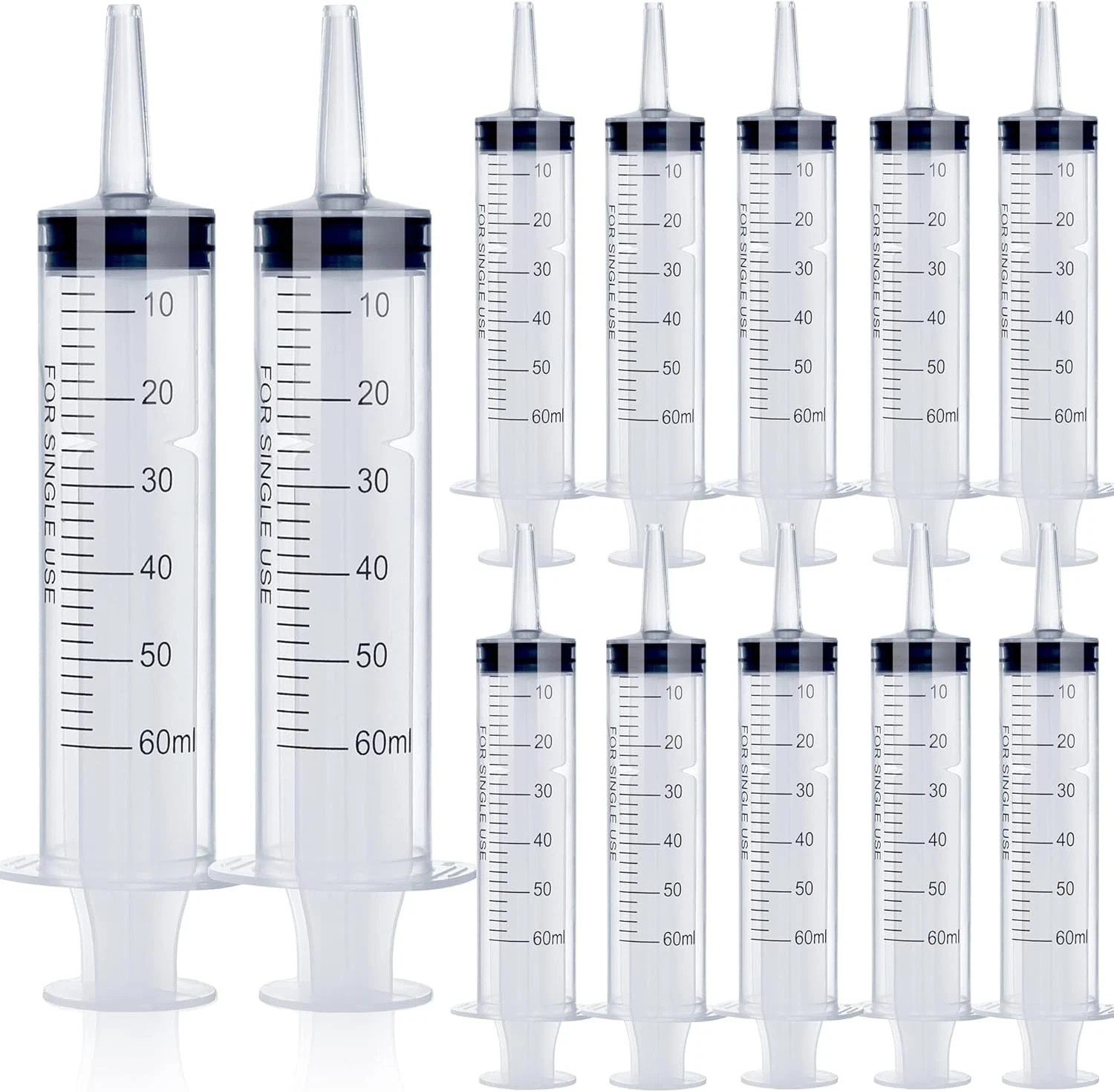 12Pack 60Ml Syringe for Liquid – Large Plastic Syringes without Needle for Jello