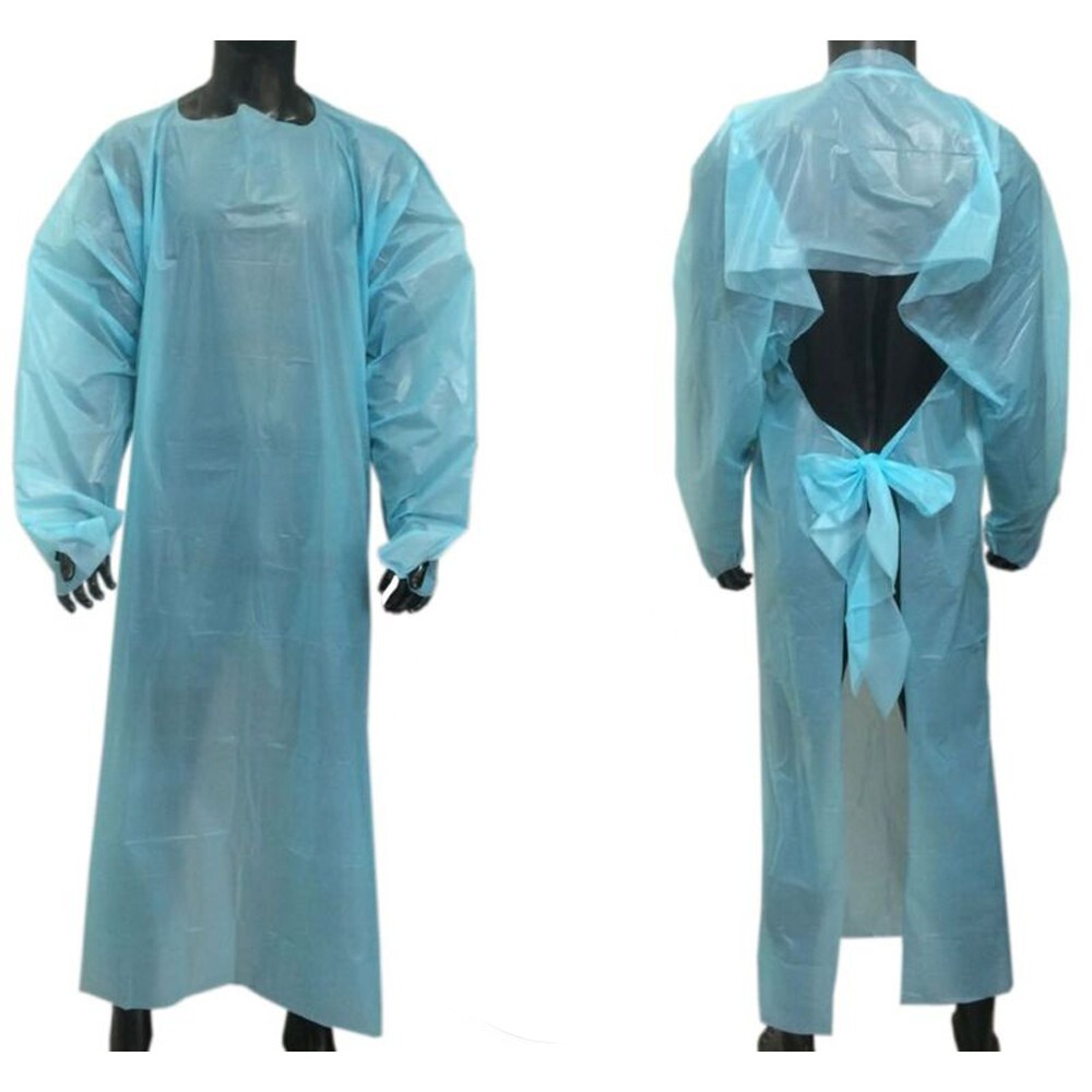 80 Pack PPE Disposable Protective Isolation Gowns Aprons Dental Polyethylene