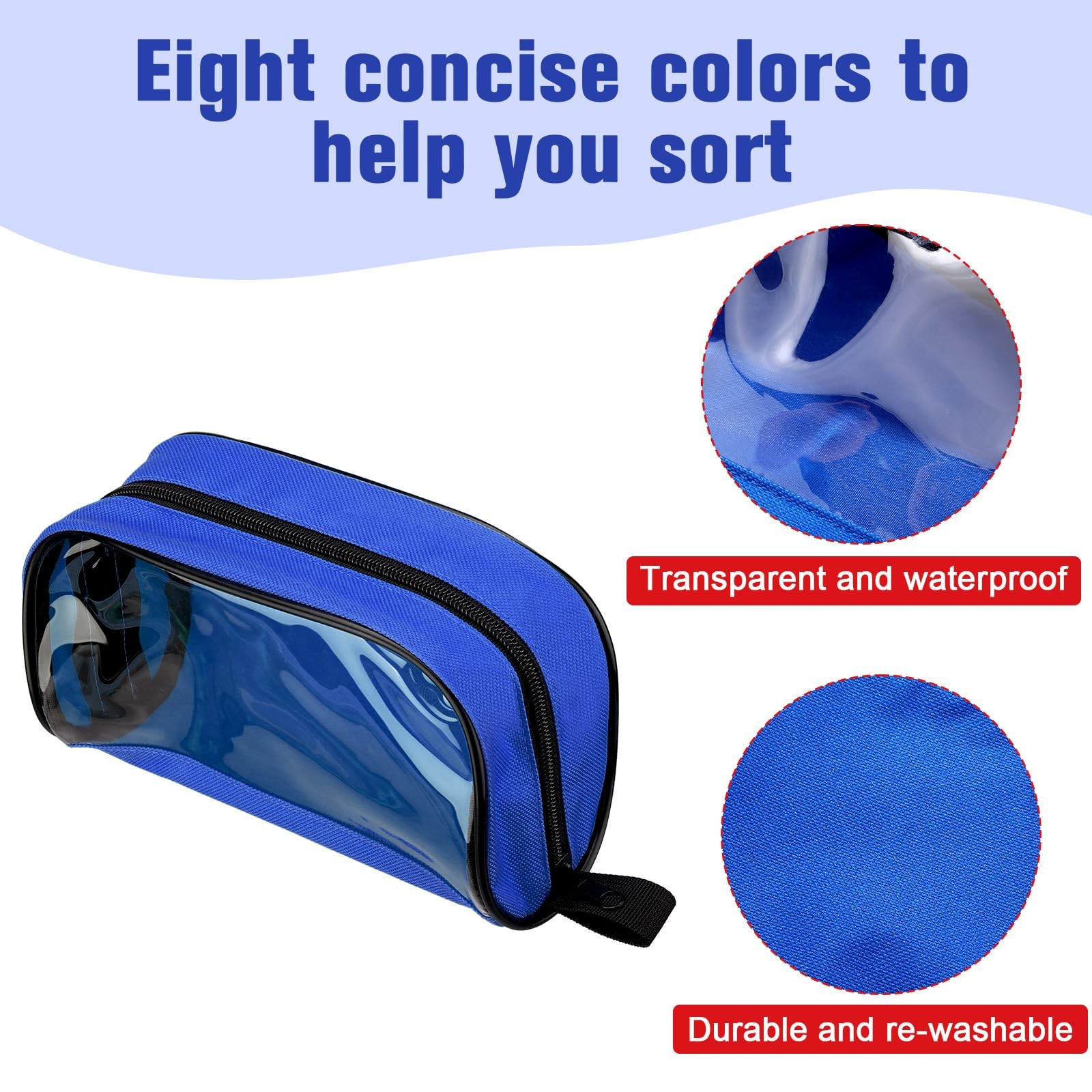 Oudain 8 Pcs First Aid Bag Empty 8 Colors First Aid Pouches Portable Medical
