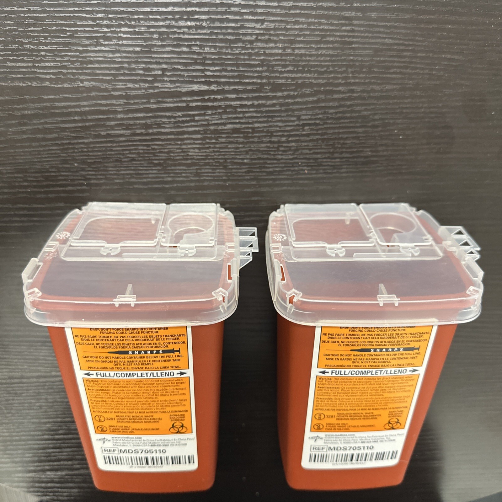 Sharps Container Biohazard Needle Disposal Medline 1 Quart Size Tattoo – 2 PACK