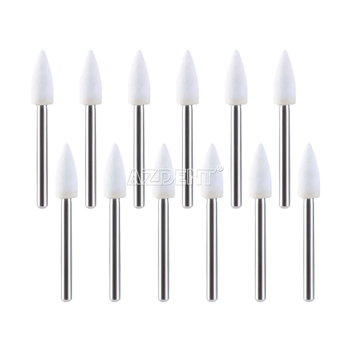 3 X Dental Aluminum Oxide White Stone Polishing FG Bur Abrasion Resin Porcelain
