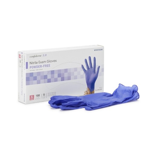 Confiderm 3.0 Nitrile Exam Glove Small Blue Box Of 100 By McKesson