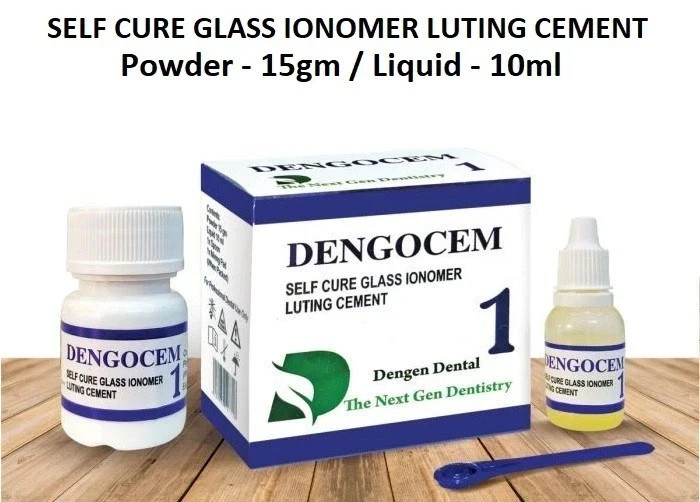 Dental DENGOCEM SC GIC Type 1 Luting Cement Powder 15g Liquid 10ml Set FREE SHIP
