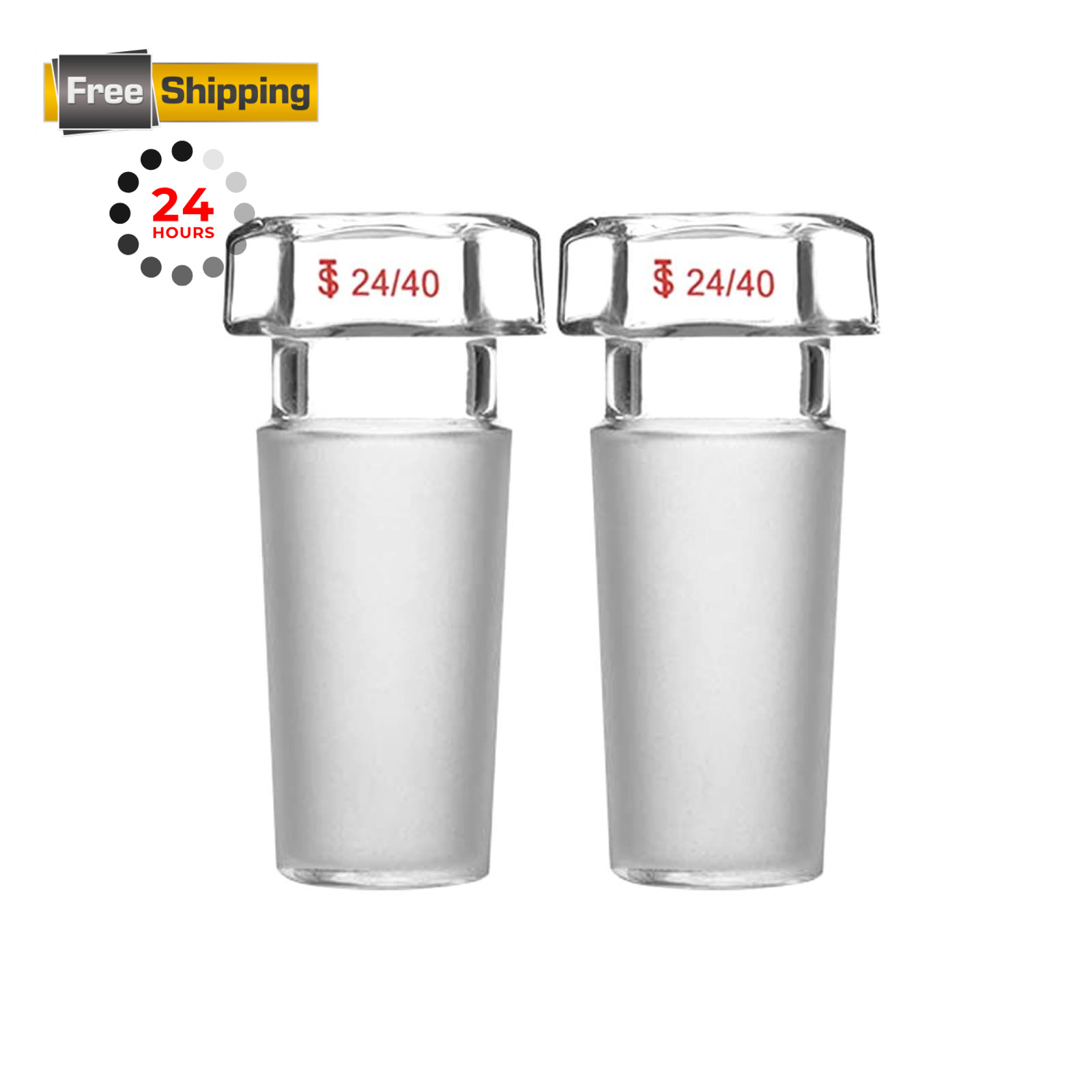 Starfa Lab 2PCS Glass Hexagonal Head Stopper for 24/40 Joint Glass…