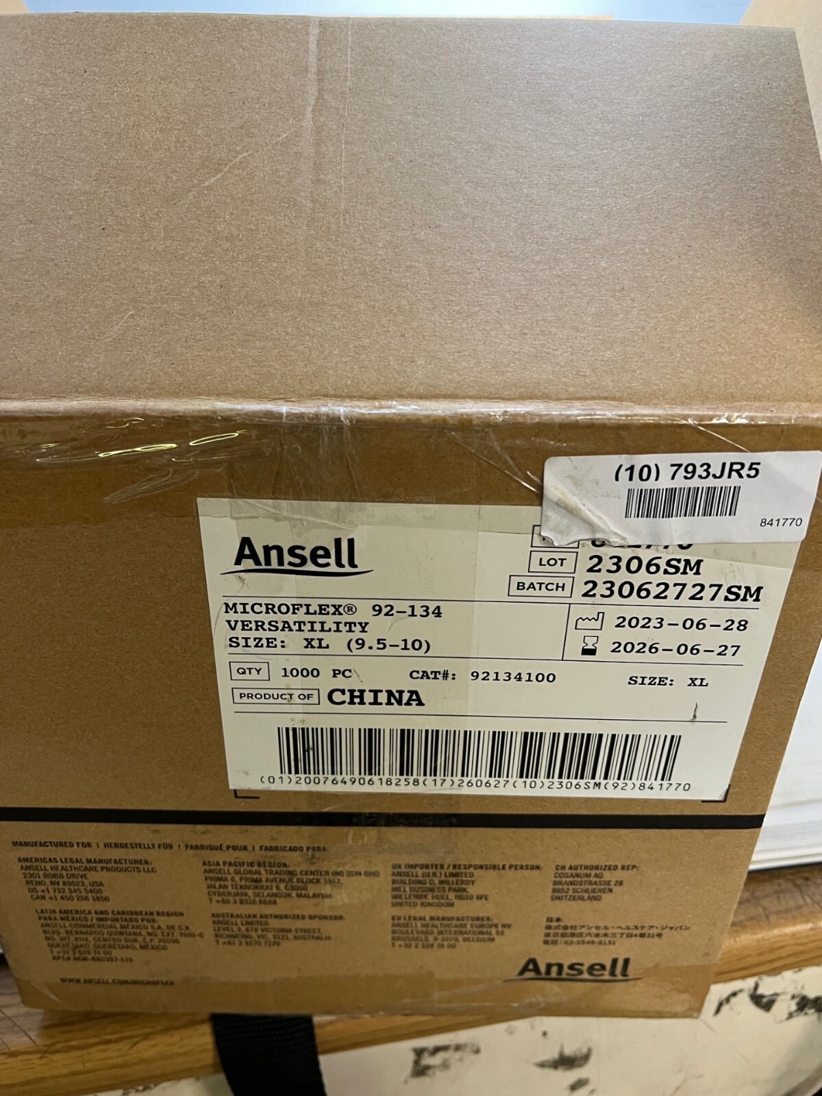 Microflex 92-134 Disposable Powder-Free Nitrile Gloves Cleaning XL Box of 1000
