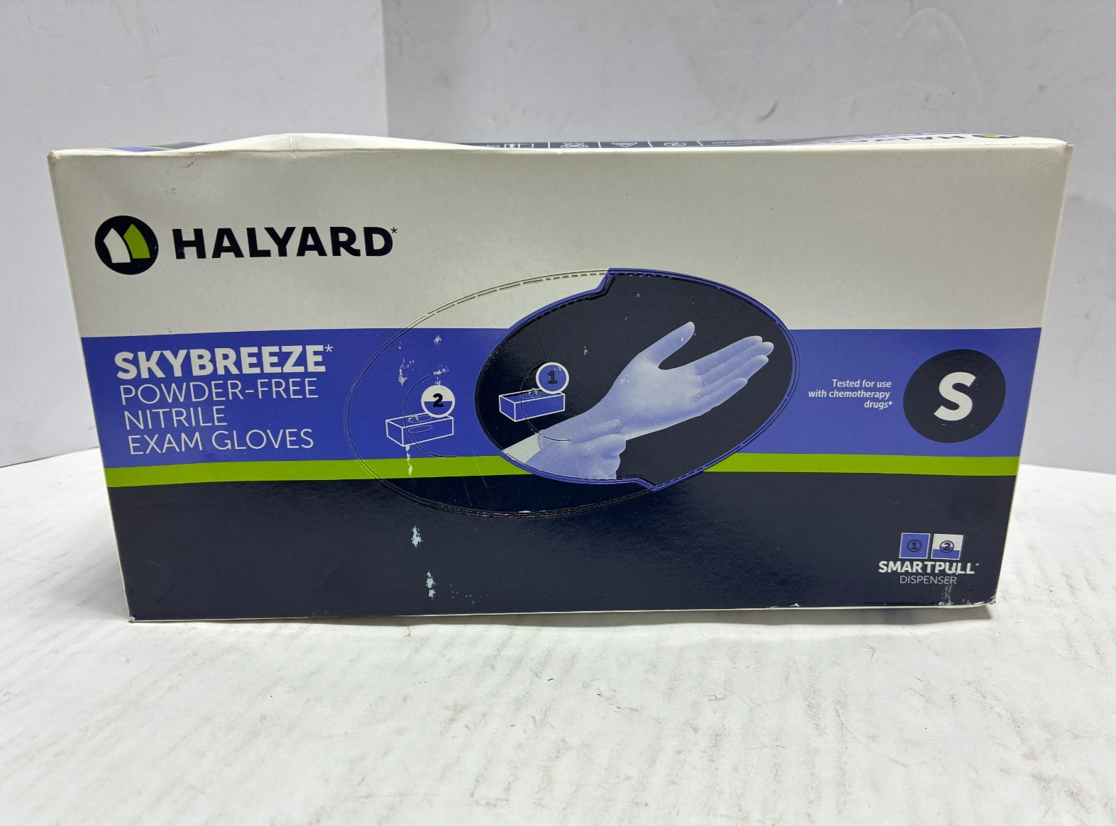 HALYARD Skybreeze Powder Free Nitrile Exam Gloves 3.5 Mil Small 200 Pcs