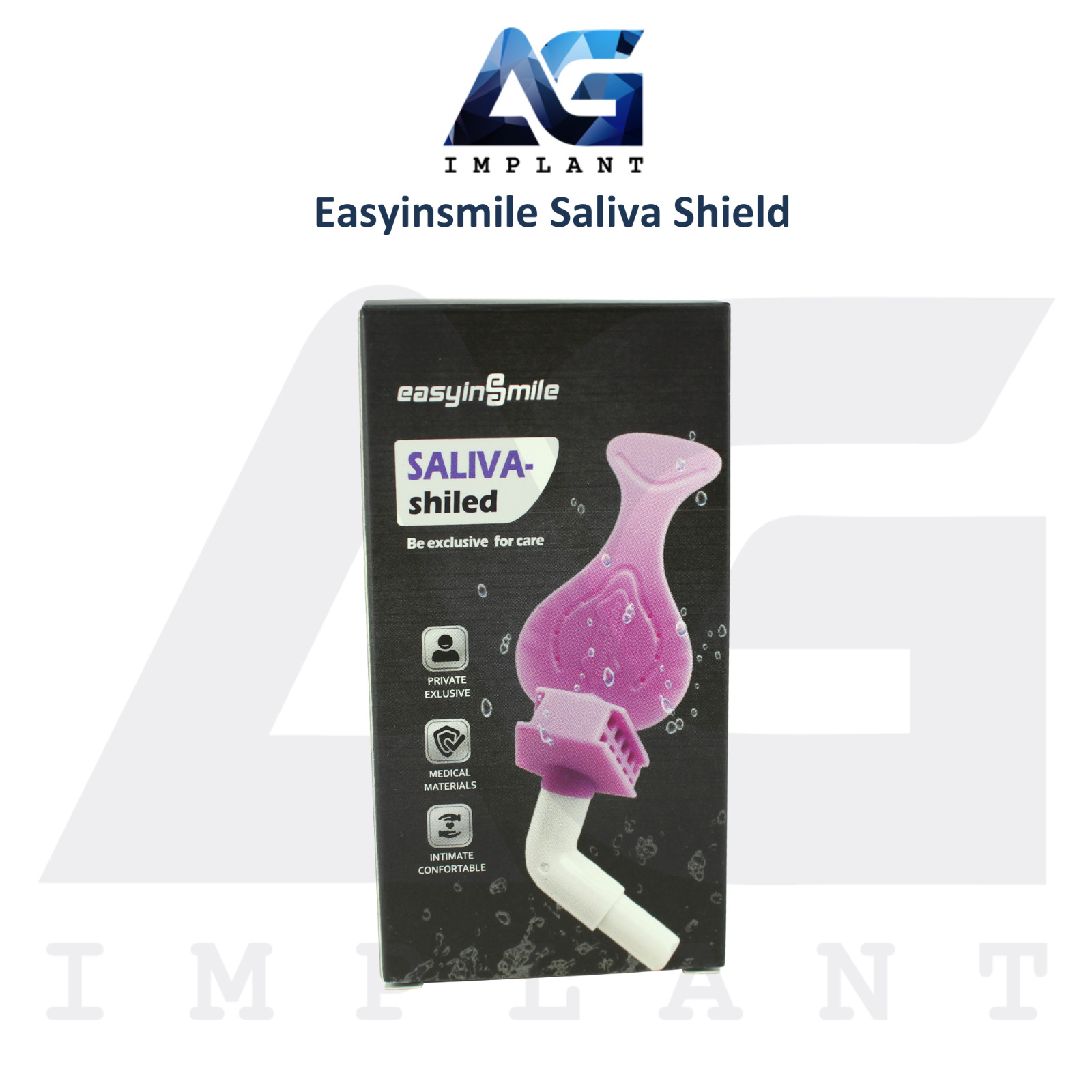 Saliva Shield Silicone Material Suction Procedure Dental Device Bite Block