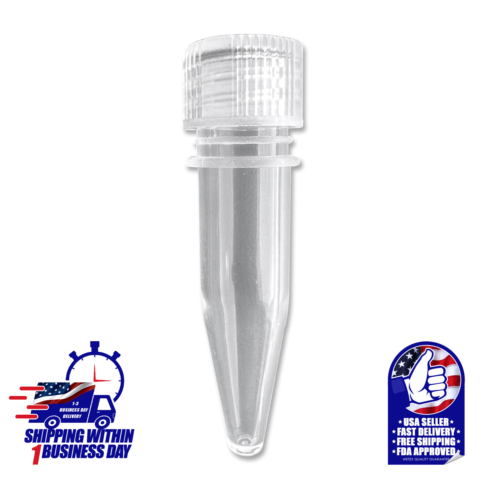 CONICAL MICROCENTRIFUGE TUBES 0.5ML/1.5ML SCREW CAP, DNASE & RNASE FREE EXP 3/28