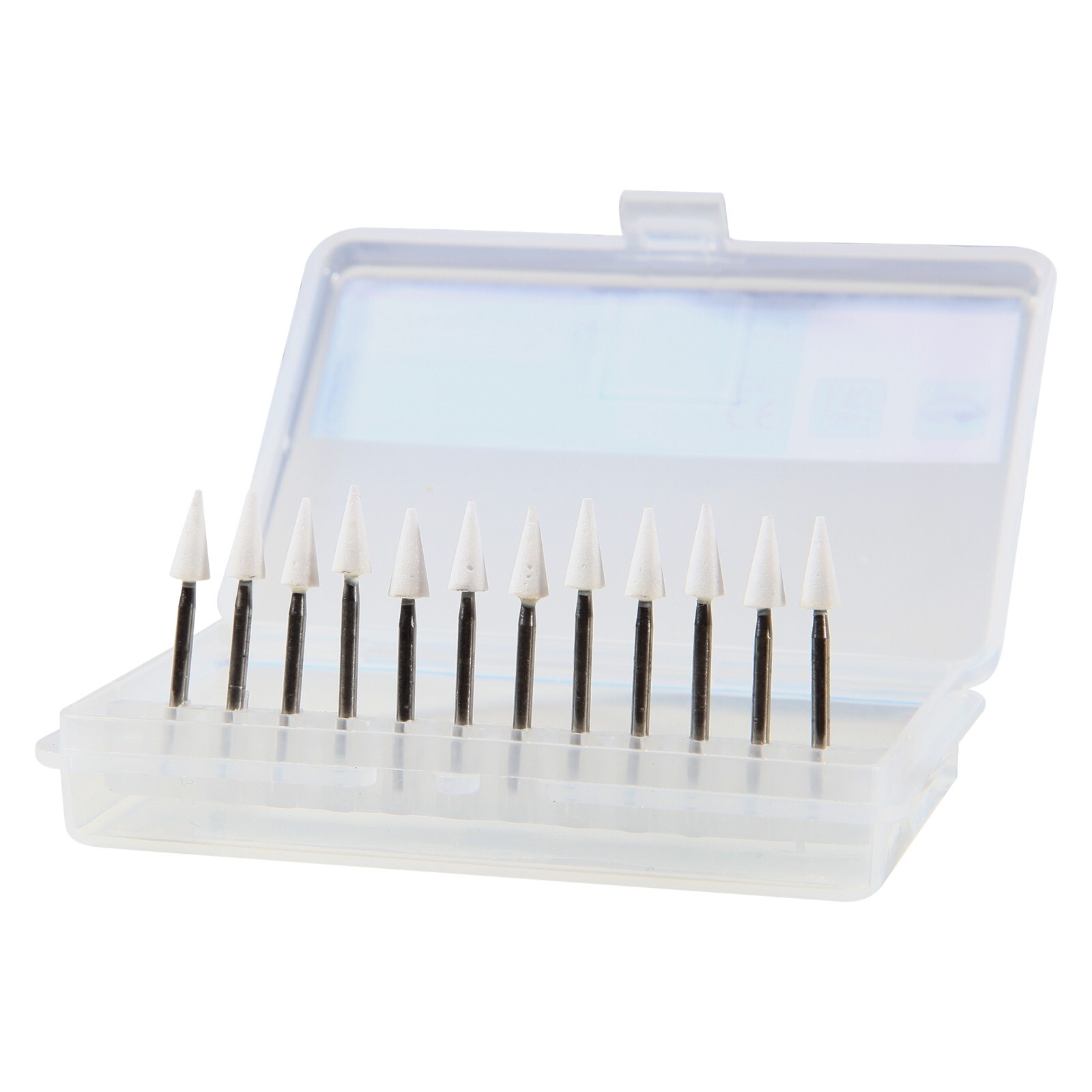 12 Pcs/Pack Dental White Stone Porcelain Resin Handpiece Polishing Burs FG ty