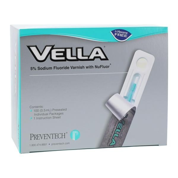 Preventive Technologies 770113 Vella Fluoride Dental VarnishBubblegum 100/Bx